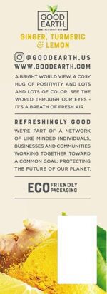 good earh ginger tutmeric & lemon herbal tea pack image