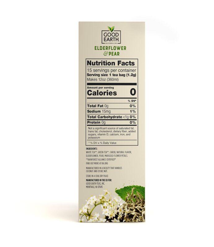 good earth elderflower & pear white tea image