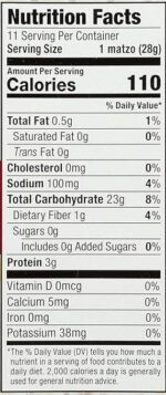 streits lightly salted matzo image