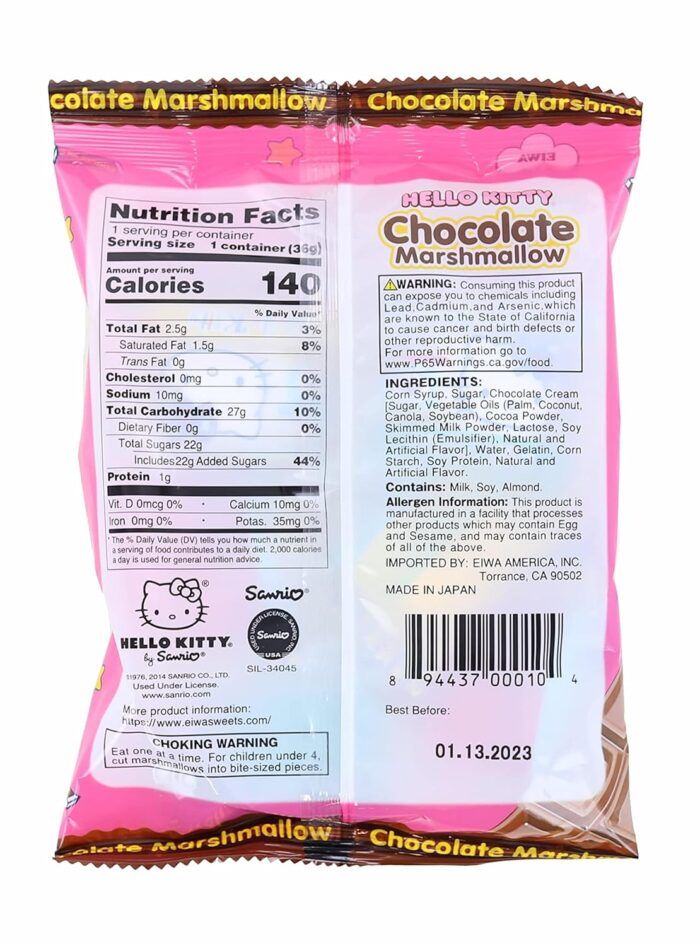 hello kitty japan chocolate marshmallow candy image