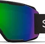 smith squad snow goggles black chromapop sun green