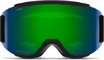 smith squad snow goggles black chromapop sun green