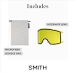 smith squad snow goggles black chromapop sun green