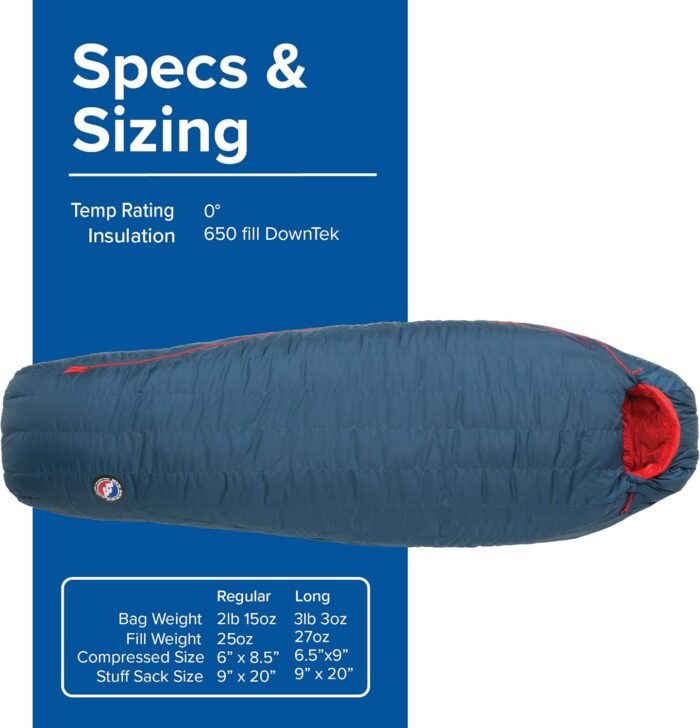big agnes anvil horn 650 down tek down sleeping bag image
