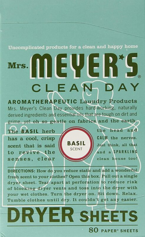 mrs meyers dryer sheets basil 80 ct image