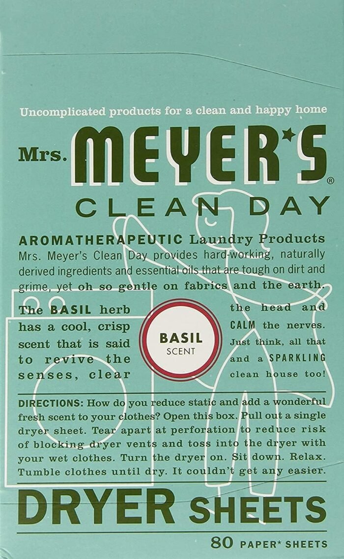 mrs meyers dryer sheets basil 80 ct image