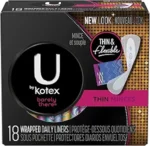u bu kotex barely there liners light absorbency pack image