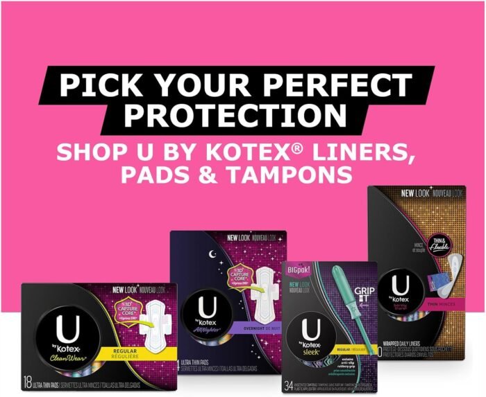 u bu kotex barely there liners light absorbency pack image