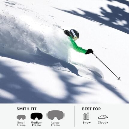 smith qptics frontier snow goggles blue sensor mirror lens