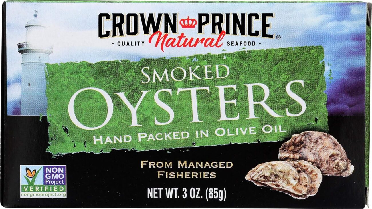 crown prince smoked oysters in olive oil