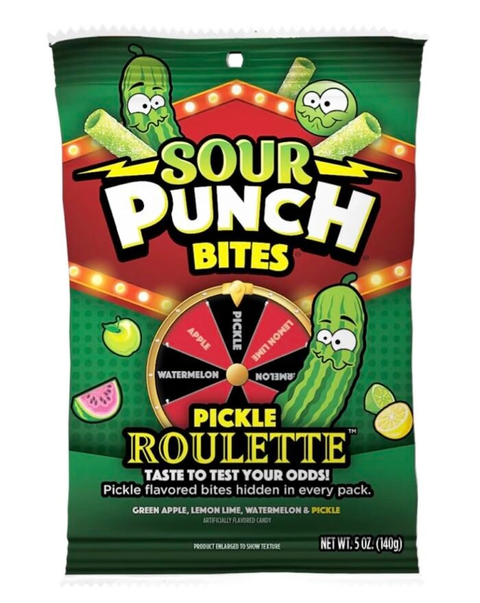 sour punch bites pickles roulette pack image