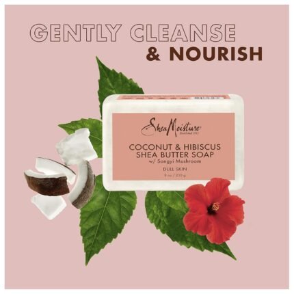 shea moisture coconut & hibiscus shea butter soap image