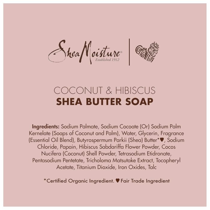 shea moisture coconut & hibiscus shea butter soap image