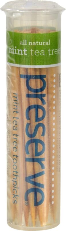 preserve mint tea tree flavored toothpick