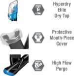 tusa sport mask & snorkel black blue mirrored lens