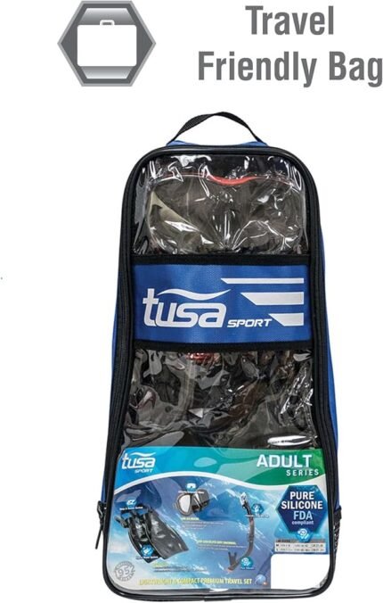 tusa sport adult liberator snorkel mask set black image