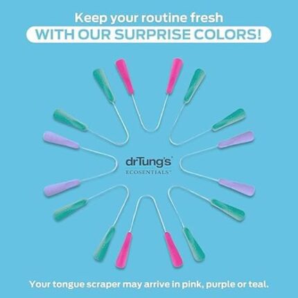 drtungs stainless steel tongue scraper travel pouch image