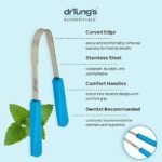 drtungs stainless steel tongue scraper travel pouch image