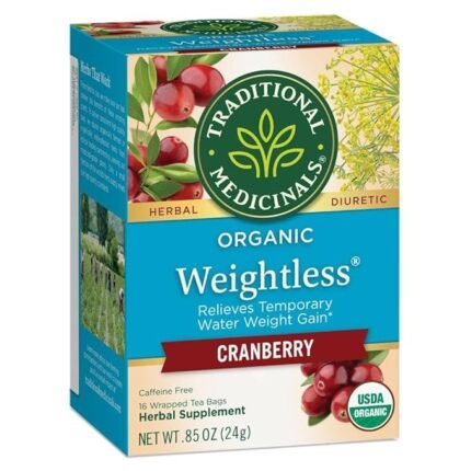 traditional medicinals organic weightless cranberry tea pack