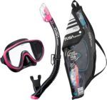 tu1tusa sport adult liberator snorkel mask set pink image