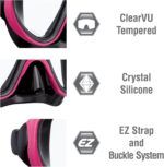 tusa sport adult liberator snorkel mask set black image