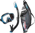 tusa sport adult liberator snorkel mask set black image