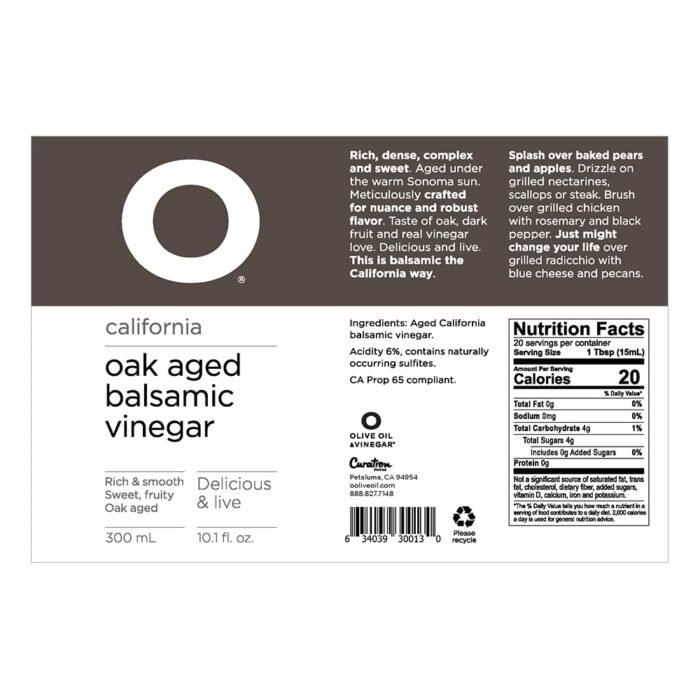 o olive oak aged balsamic vinegar image