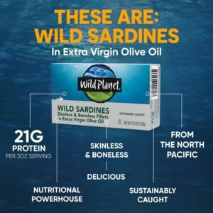 wild planet wild sardines in extra virgin olive oil pack