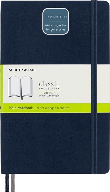 moleskine classic expanded notebook blue l 400 pages