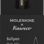 moleskine x kaweco ballpen black w blue ink 10mm