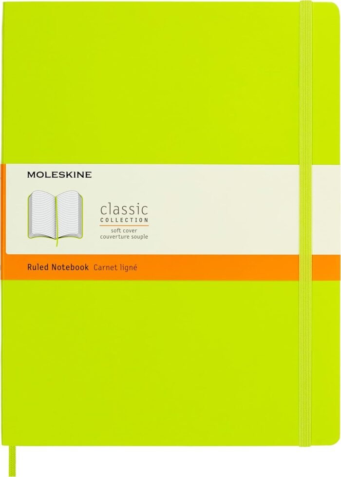 moleskine classic notebook lemon green xl 192 pages