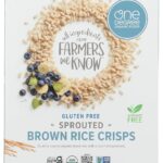 one degree cereal rice crisp brown pack