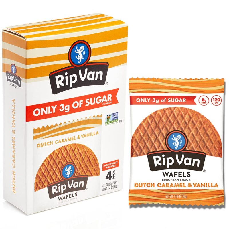 rip van wafels dutch caramel & vanilla cookies pack