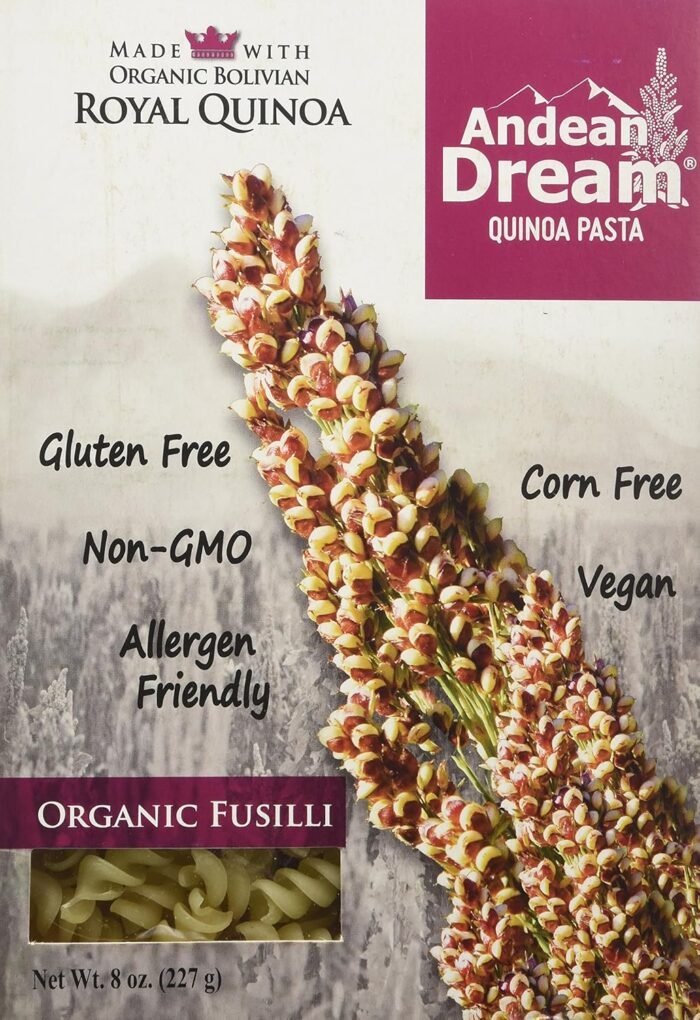 andean dream organic quinoa fusilli