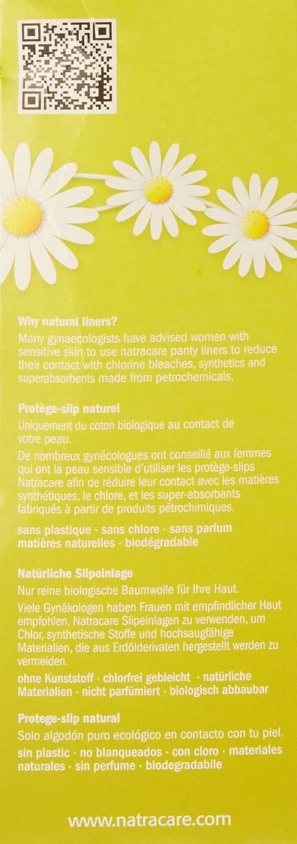 natracare mini panty liner oragnic & nature