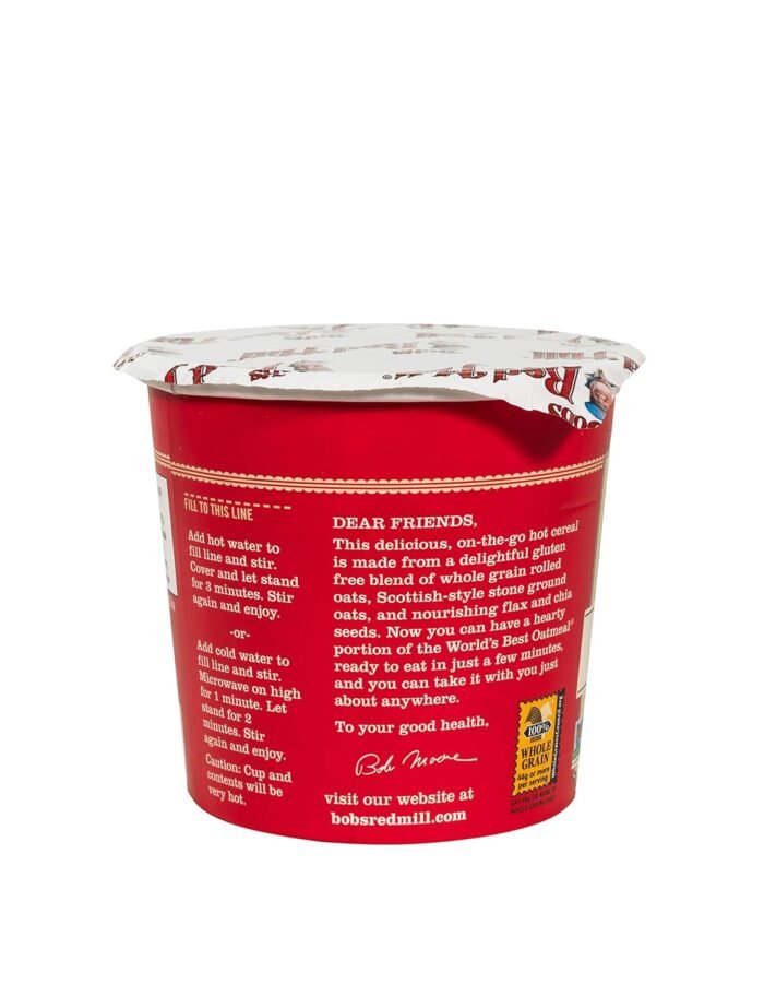 bobs red mill apple cinnamon oatmeal cup