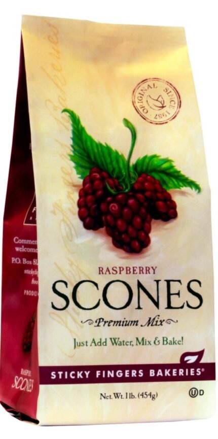 raspberry scone mix by sticky fingers bakeries