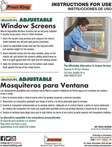 frost king adjustable window screen 10 x 25-45