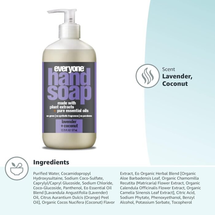 everyone hand soap lavender plus coconut