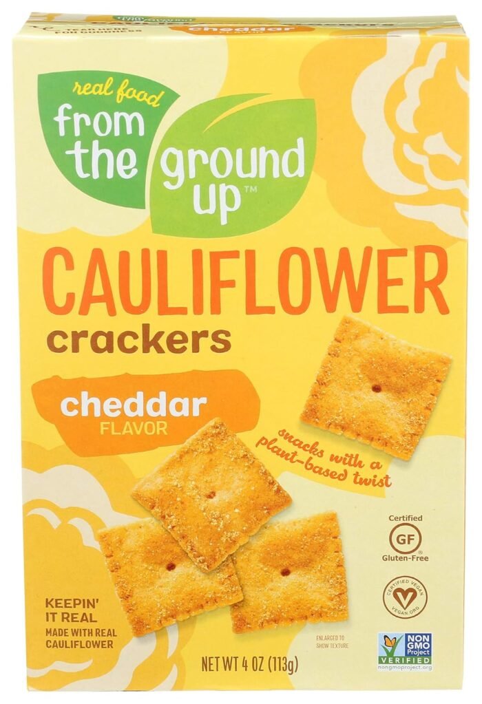 from the ground up cauliflower crackers cheddar pack