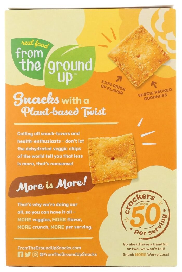 from the ground up cauliflower crackers cheddar pack