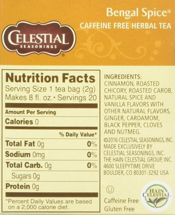 celestial seasonings herbal tea pack