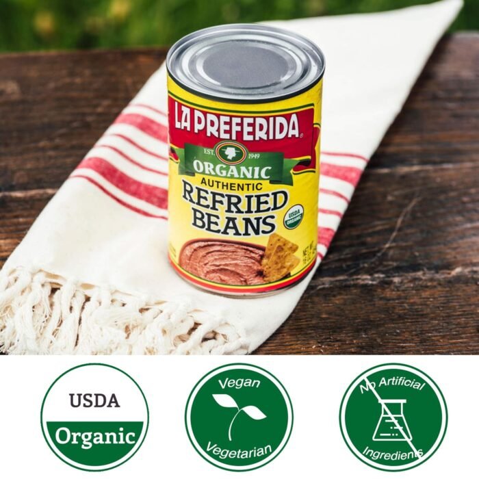 la preferida organic authentic refried beans