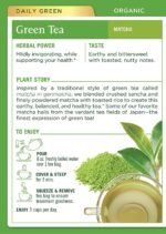 traditional medicinals organic green tea with toasted rice pack