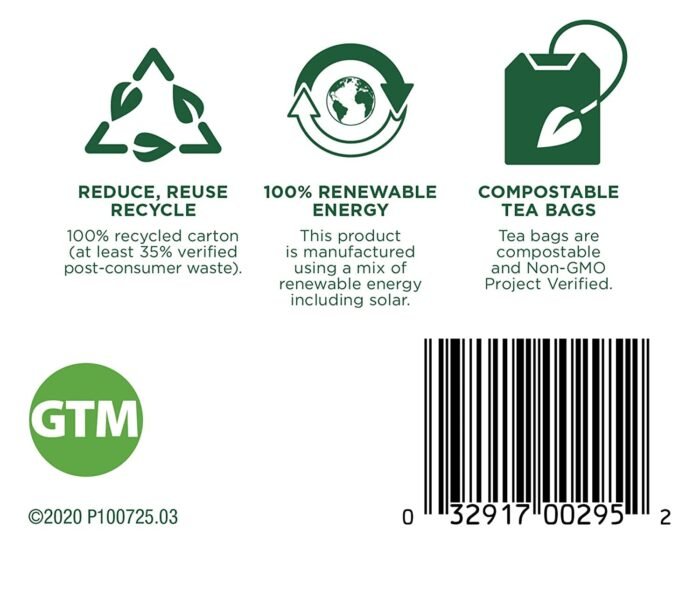 traditional medicinals organic green tea with toasted rice pack