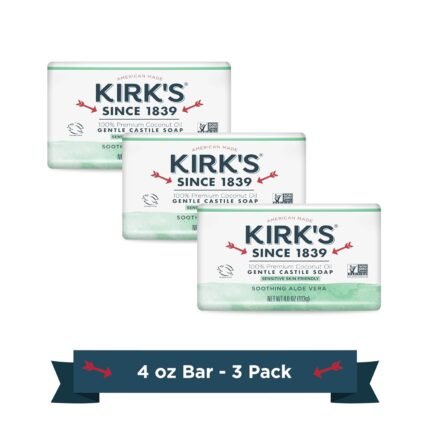 kirks natural original coco castile soap with aloe vera
