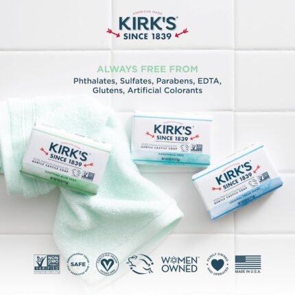 kirks natural original coco castile soap with aloe vera
