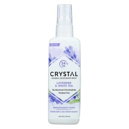 crystal deodorant body spray lavendar & white tea