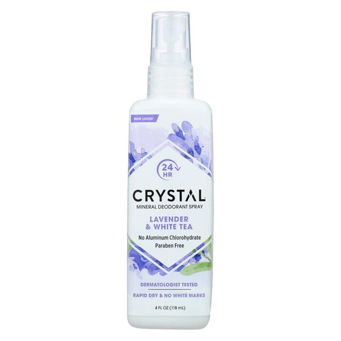 crystal deodorant body spray lavendar & white tea