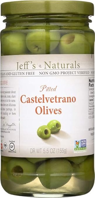 jelfs naturals pitted castelvetrano olives